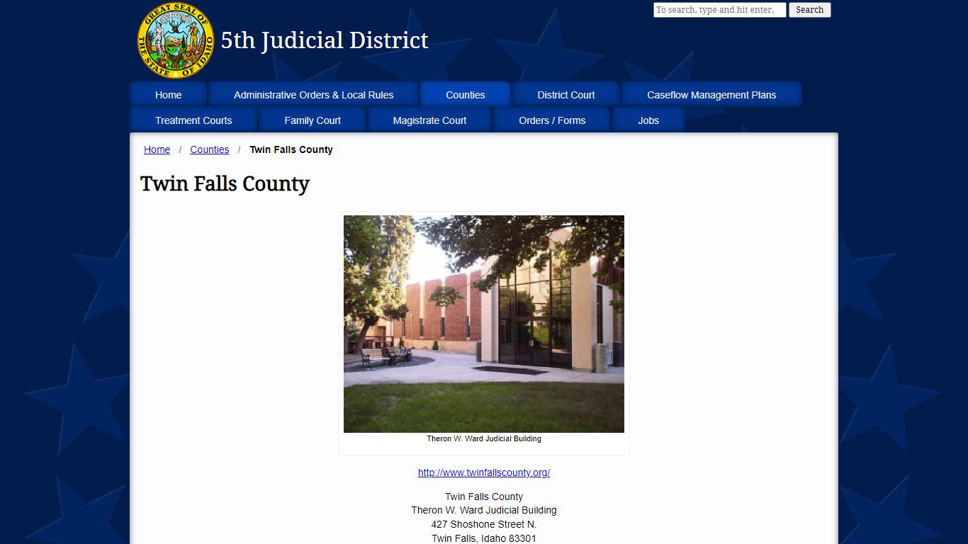 Twin Falls County : 5th Judicial District